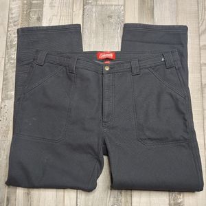 Coleman Men's Fleece Lined Insulated Pants Size 40 x 32 Black Color